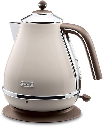 Hervidor eléctrico Delonghi (1.0L) Colección Vintage ICONAKBOV1200J-BG (Dolce Beige)Productos genuinos nacionales de Japón