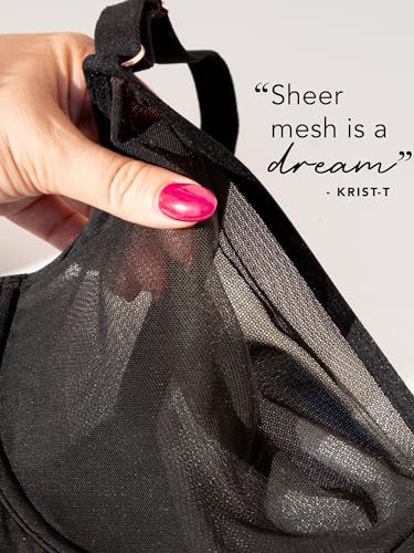 Image of Smart & Sexy Women's Sheer Mesh Demi Underwire Bra - See Through Bras
