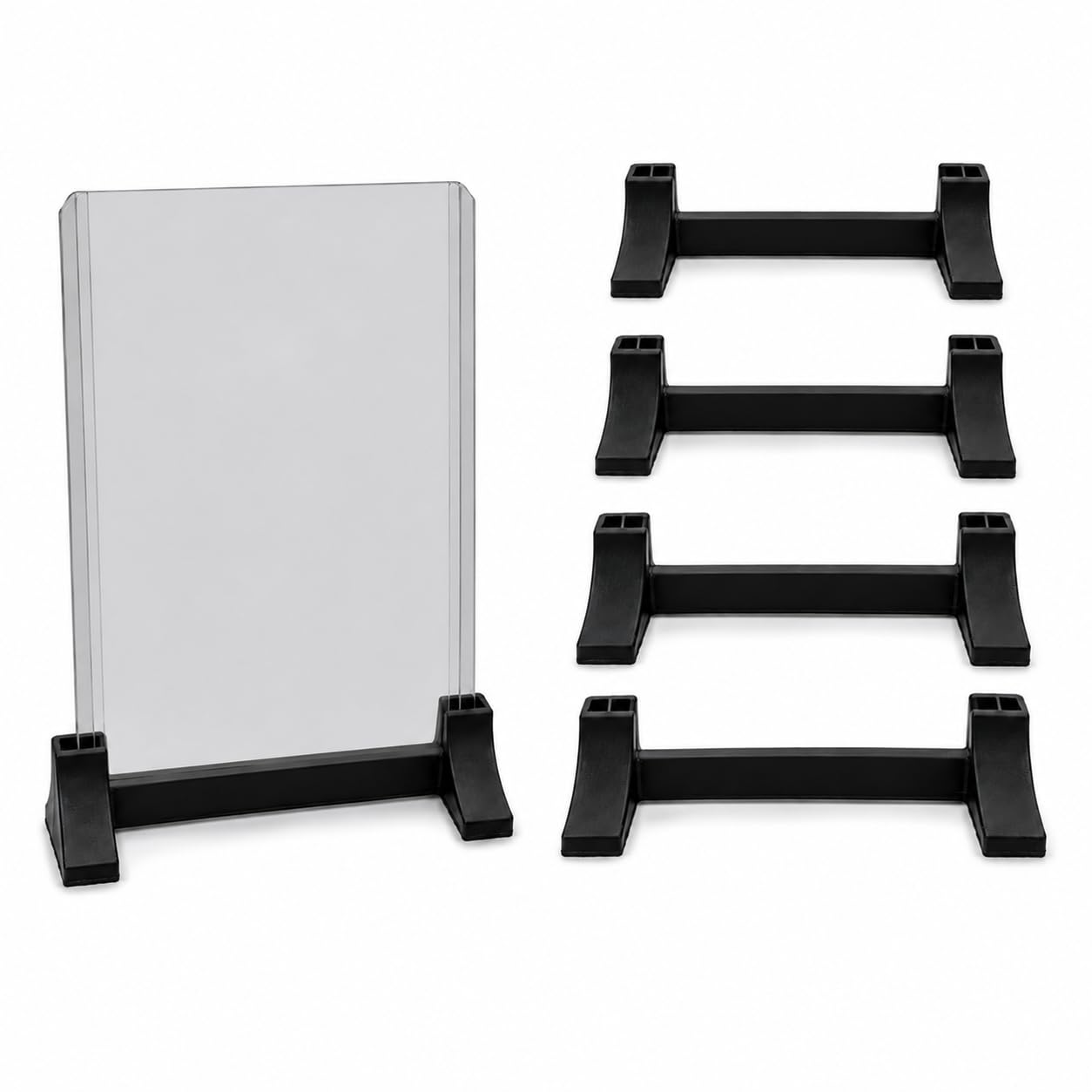 Trading Card Display Stand Compatible with Top Loaders (Black, 5 Pack)