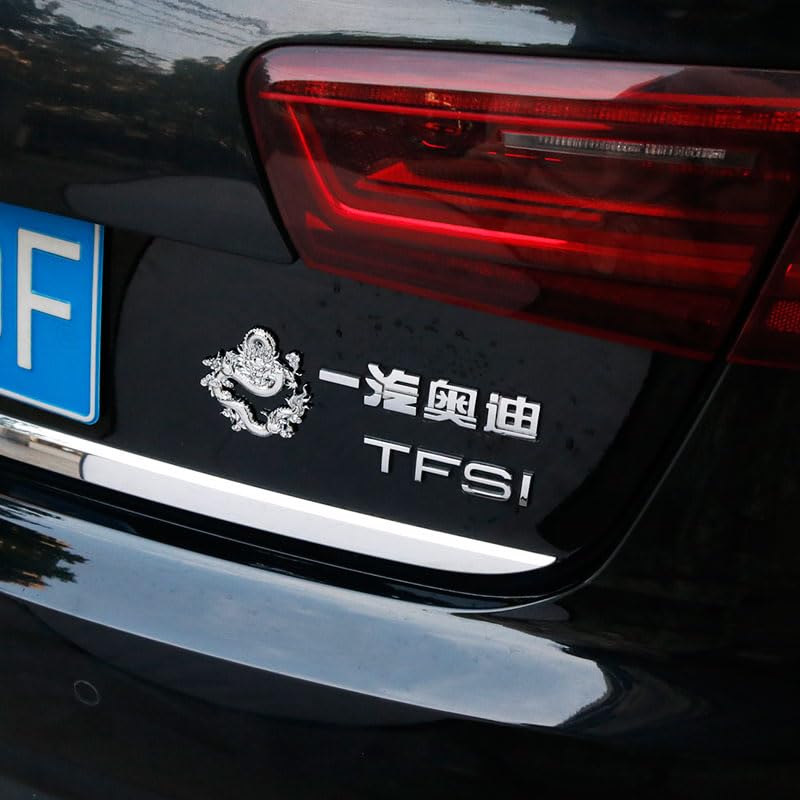 Chinesischer Drache Auto-Emblem - 3D Metall Abzeichen In Gold/Chrom Für Kotflügel & Kofferraum