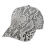 TOLUYOQU Baseball Cap Snake Skin Texture Adjustable Low Profile Washed Dad Hat for Men Women