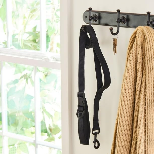 Adjustable Hands-Free 6ft Leash for Medium to Large Dogs, Black - The Hands-Free Leash is Equipped with A Handy Padded Loop That Provides A Comfortable Hold When Walking Your Dog