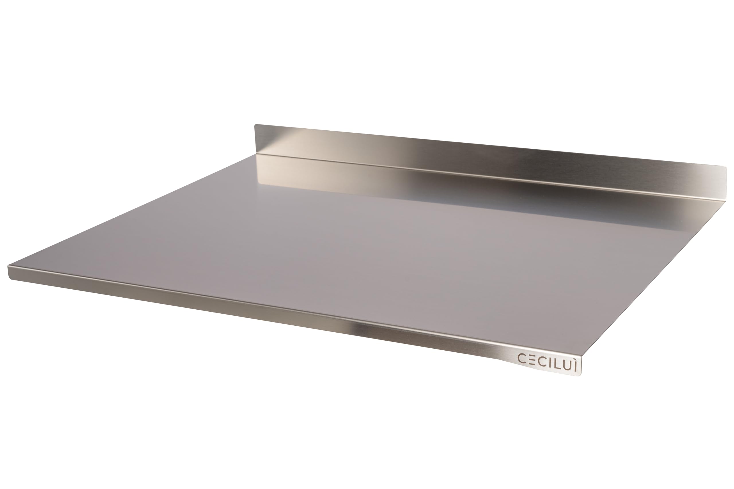 Planche à découper en acier inoxydable pour pétrir, tapis antidérapant, planche à découper de cuisine professionnelle, planches à découper, table de travail (75x57.3 élevé derrière)