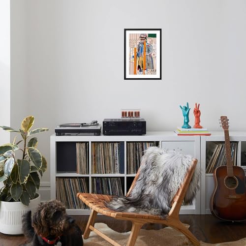 ART.COM Wall Giclee Print Anthony Clarke, 1985 on Black Frame by Jean-Michel Basquiat, 12x184