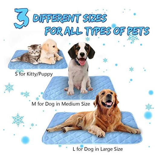 ForUUU Alfombrilla de Refrigeración Animales, Manta para Perros Fria Alfombra Refrescante para Mascotas Animales Manta de Dormir Fresco Cojín Azul (S: 18 * 12 in(60 * 40 cm))