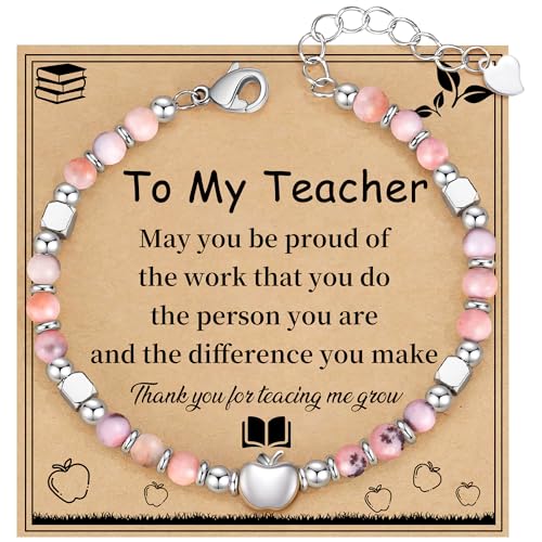 Image of Teacher Appreciation Gifts for Women, Christmas Gift for Women Teacher Bracelet