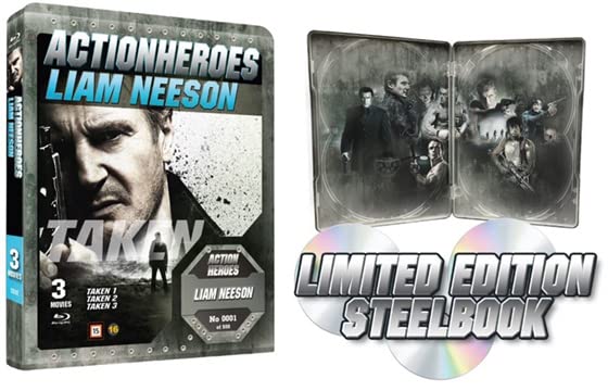 Taken 1-3 Collection ( Taken / Taken 2 / Taken 3 ) ( Taken / Taken Two / Taken Three ) (Steelbook Edition) [ NON-USA FORMAT, Blu-Ray, Reg.B Import - Denmark ]