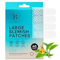 BLOOMORA Parches Granos Grande – Pimple Patches Hidrocoloides con Aceite de Árbol de Té, Pegatinas Granos para Cara y Cuerpo, Ideal para Brotes Amplios (40 Unidades)