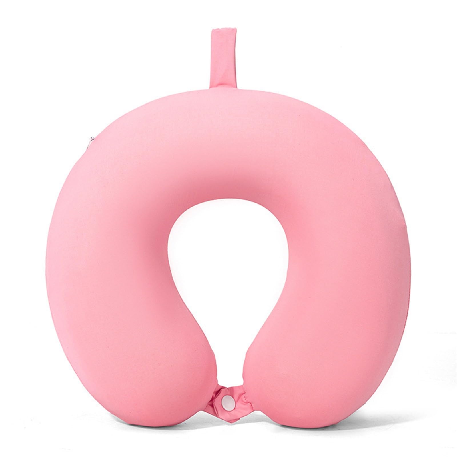 YYCSREY Ergonomic Travel Neck Pillow with Plant-Based Memory Foam - Lightweight U-Shape Design for Airplane, Car, Office & Home Use(Pink)