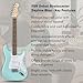 Fender Squier Stratocaster Electric Guitar - Daphne Blue Bundle with Amplifier, Gig Bag, Cable, Strap, Picks, and Austin Bazaar Instructional Video