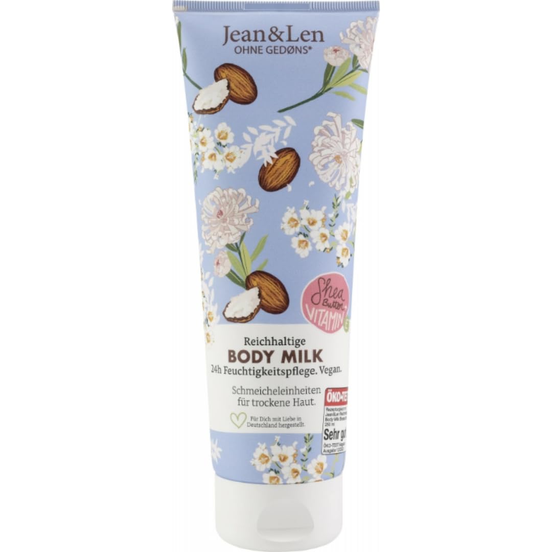 Reichhaltige Body Milk Sheabutter & Vitamin E Duschgel Körpercreme 250 Mililiter x 5 Stück