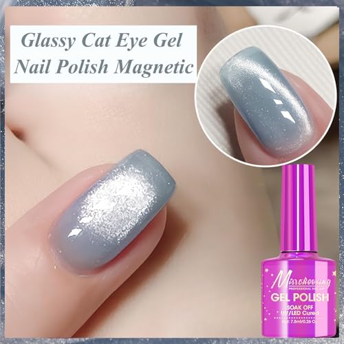 Esmalte de uñas cat eye gel plateado 0.26 Fl Oz miniatura 4