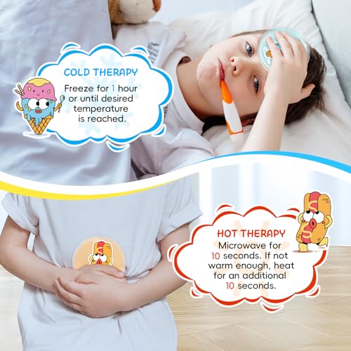 Image of Comfytemp Kids Ice Packs for Boo Boo, Small Gel Ice Pack Injuries Reusable | FSA Eligible HSA, Mini Hot Cold Compress for Pain Relief, Toddler Toothache, Headache, Bumps, Bruises, First Aid, 6pcs, Food