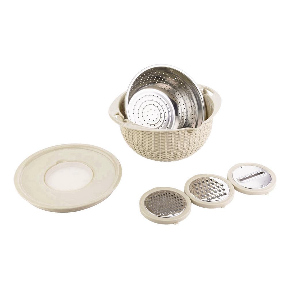 CTRLZS Colander with Mixing Bowl Set - Strainers for Kitchen, Food Strainers and Colanders, Pasta Strainer, Home Essential B Easy Install