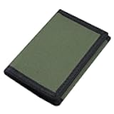 RFID Blocking Canvas Wallet for Men and Women - Camo Trifold Outdoor Sports Wallets with Magic Sticker for Teen Kids (Green)