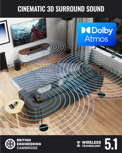 MAJORITY Bowfell Halo 5.1 Dolby Atmos Soundbar | Wireless Subwoofer & Semi-Wireless Satellites | 5.3 Bluetooth soundbar | Dolby Atmos Surround Sound System | TV & PC sound bar | HDMI ARC/eARC - Image 3