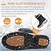 Hanani Snow Boots Womens Waterproof Warm Fur Lined Ankle Boots Winter Outdoor Lace Up Walking Boots Non-slip Air Cushion Boots for Women Black UK 6 #2