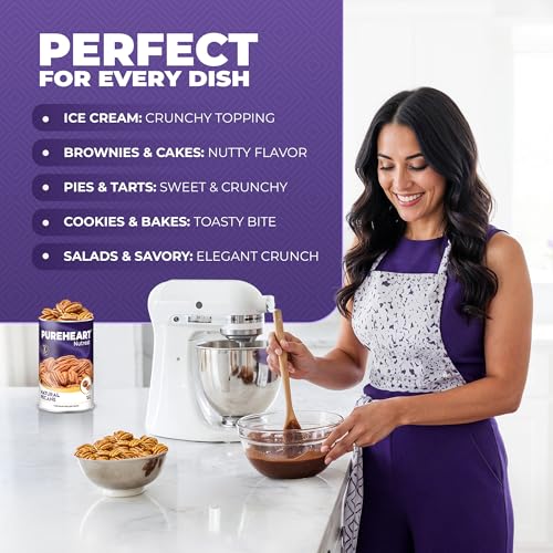 Image of Pureheart Premium Pecan Nuts 180g | Premium Natural Pecans | Healthy Dry Fruits Snack | Rich in Protein, Fibre & Antioxidants | Ideal for Snacking & Baking