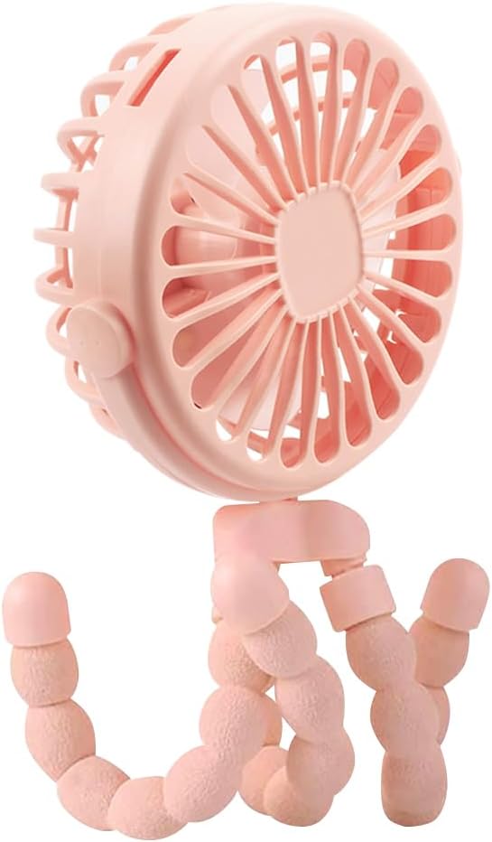 Suteng Stroller Fan Flexible Tripod Clip On Baby Fan, Battery Operated Mini Portable Handheld Fan for Car Seat Crib Stroller, USB Rechargeable Small Desk Fan with 3 Speeds and LED Lights Suteng Stroller Fan Flexible Tripod Clip On Baby Fan, Battery Operated Mini Portable Handheld Fan for Car Seat Crib Stroller, USB Rechargeable Small Desk Fan with 3 Speeds and LED Lights
