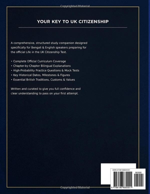 Life in the UK Test: A Complete Bilingual Preparation Guide (English & Bangla): Author: Kamal Uddin (BBA, MBA, MSc) image 3