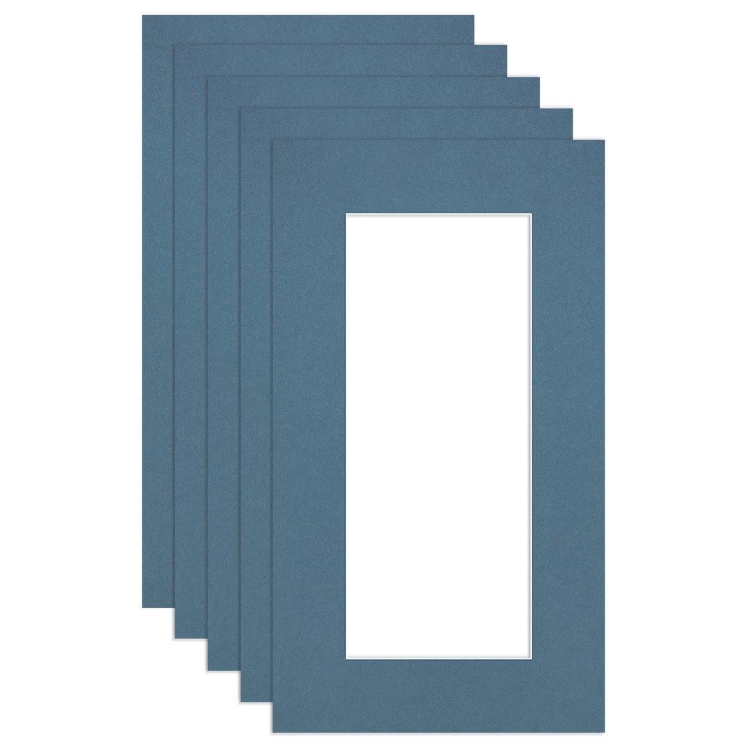 Procut Global 16x9" Pompadour Picture Mounts to Fit 12x5" Aperture - Precision Cut Cardboard Photo Mount - Ideal for Frames, Prints, Artwork & Certificates - Sizes & Colours Available - 5 Pack