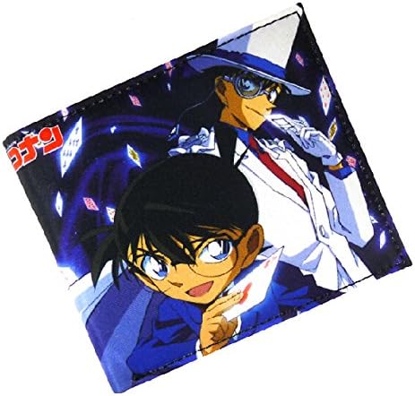 Petty Cabin Japanese Anime Detective Conan / Case Closed Wallet Edogawa Conan / Kudou Shinichi Kaito Kuroba/ Kid Hattori Heiji Cosplay Purse Wallet (Design B)