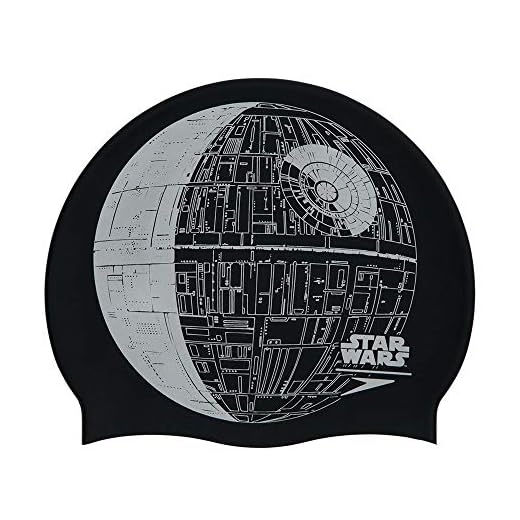 Speedo Slogan Print Cap AU Gorros de natación, Adultos Unisex, Black/Chrome, Talla única