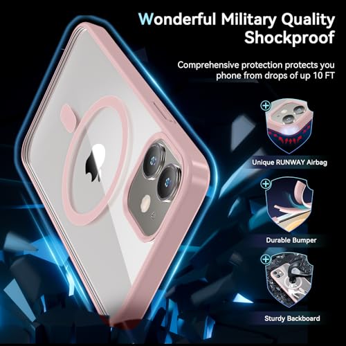 Coque iPhone 12 Pro rose premium antichoc compatible avec chargeur MagSafe