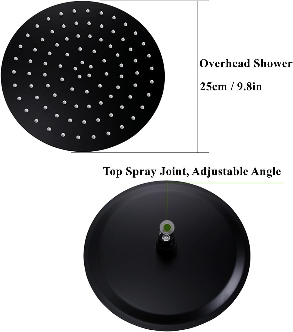 YAOJIA Douche Chauffée À L'énergie Solaire avec Douche À Effet De Pluie Et Douchette À Main, Douches Extérieures Au Bord De La Piscine, Système De Fixation De Douche en Acier Inoxydable Antirouille