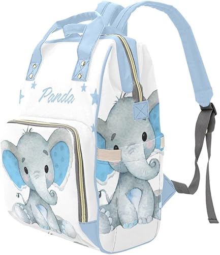 Miniatura 4 de Bolsas de pañales de dinosaurio de árbol de coco con nombre personalizado para bebés, bolsa de pañales de enfermería, regalos, personalizado 3,