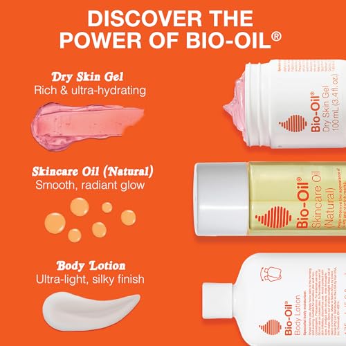 Bio-Oil Natural Skincare Oil, Serum for Scars and Stretch Marks, Face and Body Moisturizer for Dry Skin, Hair Oil, For All Skin Types, 6.7 Oz