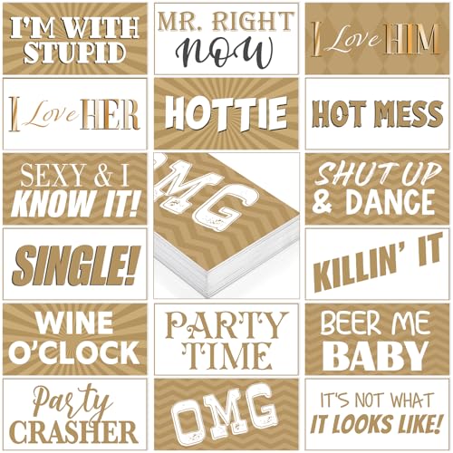 Beeveer 24 Designs Wedding Photo Booth Props Double Sided 11.02