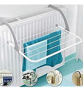 GLIVE (LABEL) Window Sill Clothes Hanger Folding Clothes Towels Drying Rack Foldable Drying Cloth...