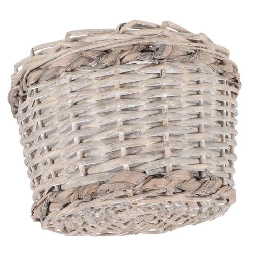 UPKOCH 手織りの花かご 室内装飾 フラワーガールの花びらバスケット 枝編み細工の花瓶 禁欲的な部屋の装飾 リネンフラワーガールバスケット 家の植木鉢 植物用バスケット 植物用編みかご 木製