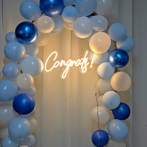 Miniatura 3 de Grads Party Light 20x8 inches Congrats Neon Sign, Flexible LED Silicone Neon Light with Transparent Background Light Up Congratulations Neon Light