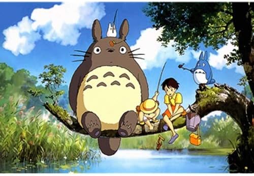Jqchw Jigsaw Puzzle Home Puzzle Game My Neighbor Totoro Wooden Jigsaw Puzzles Toys 1000 Pieces Adults Cartoon Anime Jigsaw Puzzle Games for Kids Educational Gifts