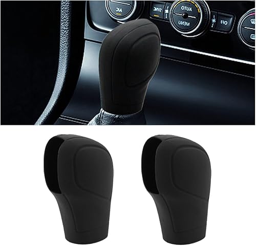 2 fundas para pomo de palanca de cambios de automóvil, protector de palanca de cambios antideslizante de silicona, accesorios universales para el