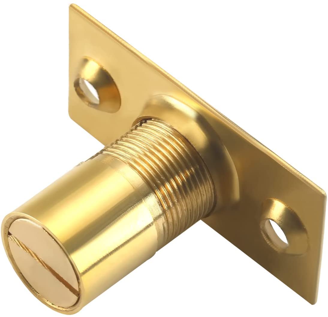 Türkugelschnäpper für französische Türen, verstellbar, 5,4 cm Länge, goldfarben, 5 Stück