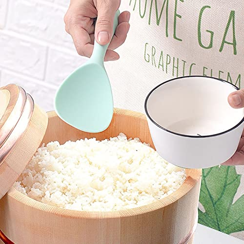 Juego de utensilios de cocina antiadherentes de 5 piezas con cuchara, espátula y cucharón para cocinar y hornear