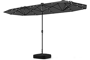 13FT Double-sided Patio with Solar Lights