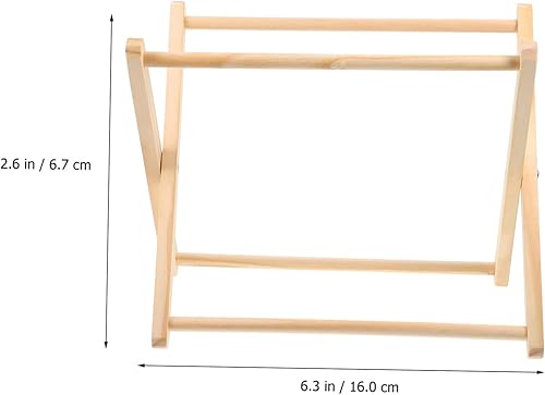 Miniatura 6 de Ciieeo Estante de fabricación de cuerdas, organizador de piso de madera, estante de secado ligero portátil para el hogar Dec