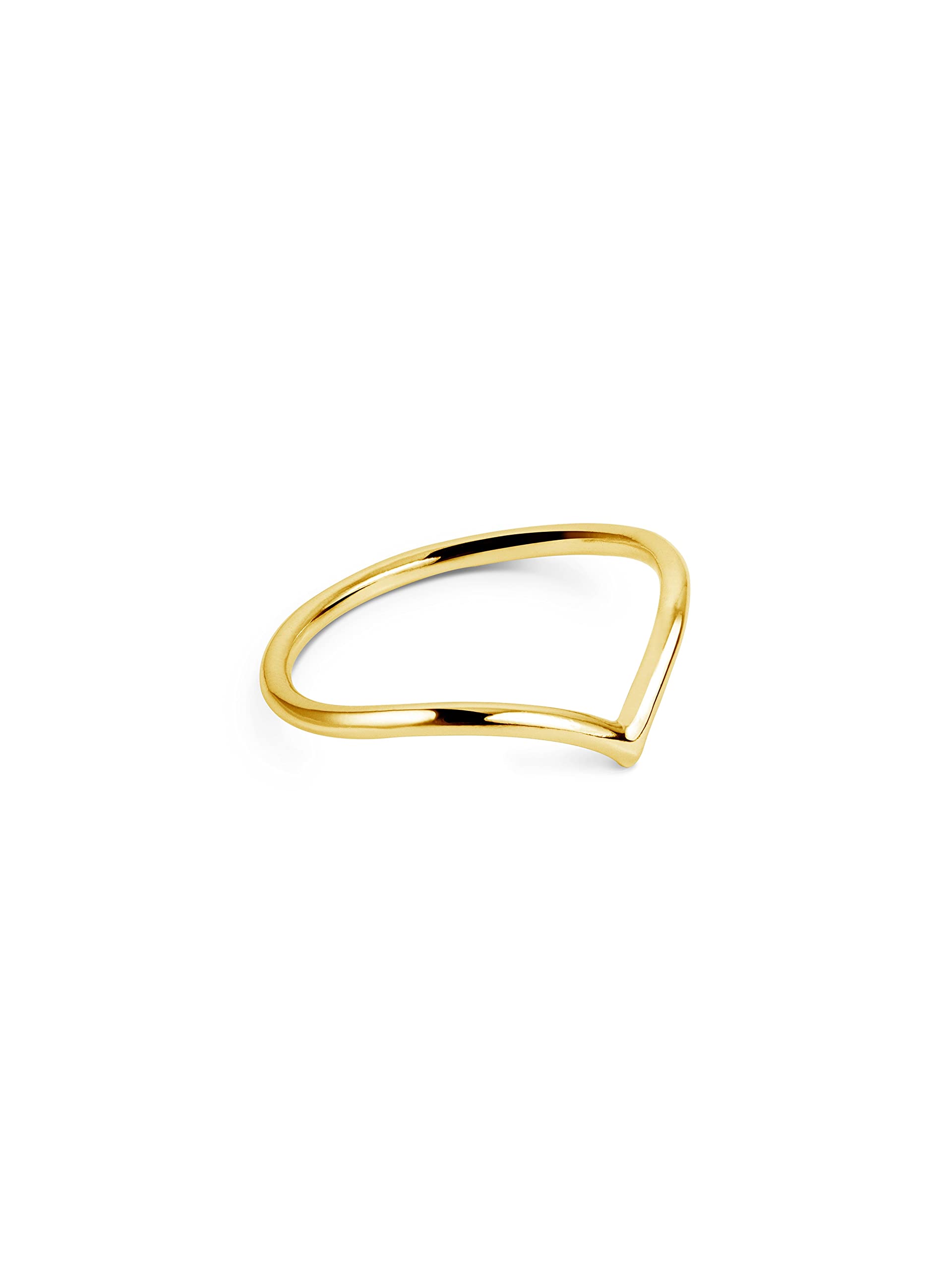 SINGULARU Anillo Peak - Anillo de Plata de Ley 925 con Acabado Baño de Oro de 18 Kt. - Joyas para Mujer - Hecho en España - Varios Acabados y Tallas