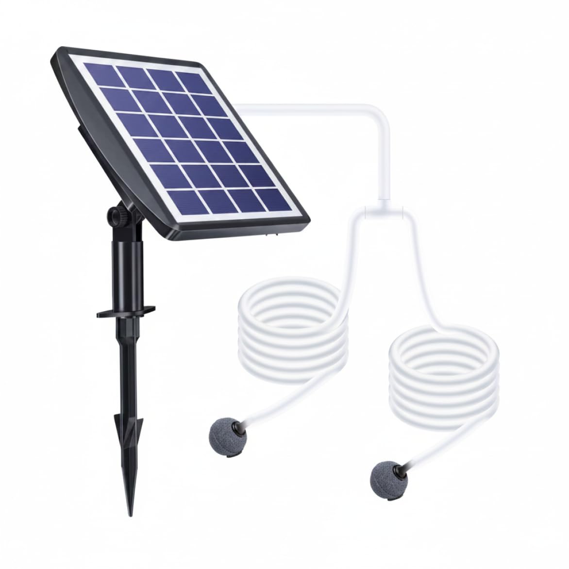 Aérateur solaire d'étang portable pour voyage de pêche et grand bassin de jardin