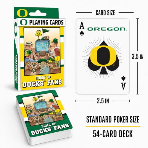 Image of Masterpieces Officially Licensed NCAA Oregon Ducks Playing Cards for Fans - 54 Card Deck for Adults