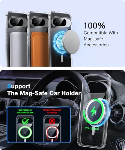 Image of NO.1 Magnetic for Google Pixel 10 Case /Pixel 10 Pro Case with MagSafe[Anti-Yellowing][Slim Fit][Military Grade Drop Tested]Transparent Soft Silicone Bumper for Pixel 10 /10 Pro Phone Case,Clear