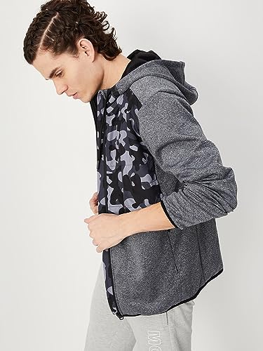 Image of Max Polyester Men Printed Hooded Standard Length Jacket