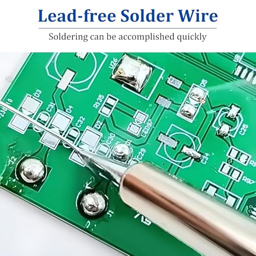 Image of 2Pcs 60 /40 Solder Wire,0.8mm /0.032 inch Dia Diameter Rosin Core Solder for Electrical Soldering, Circuit boards, DIY, Welding Work, Repair(Net 17g)