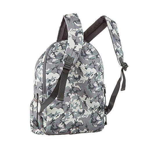 Image of ZIPIT Grillz Backpack for Kids with Extra Side Pocket, Camo Grey