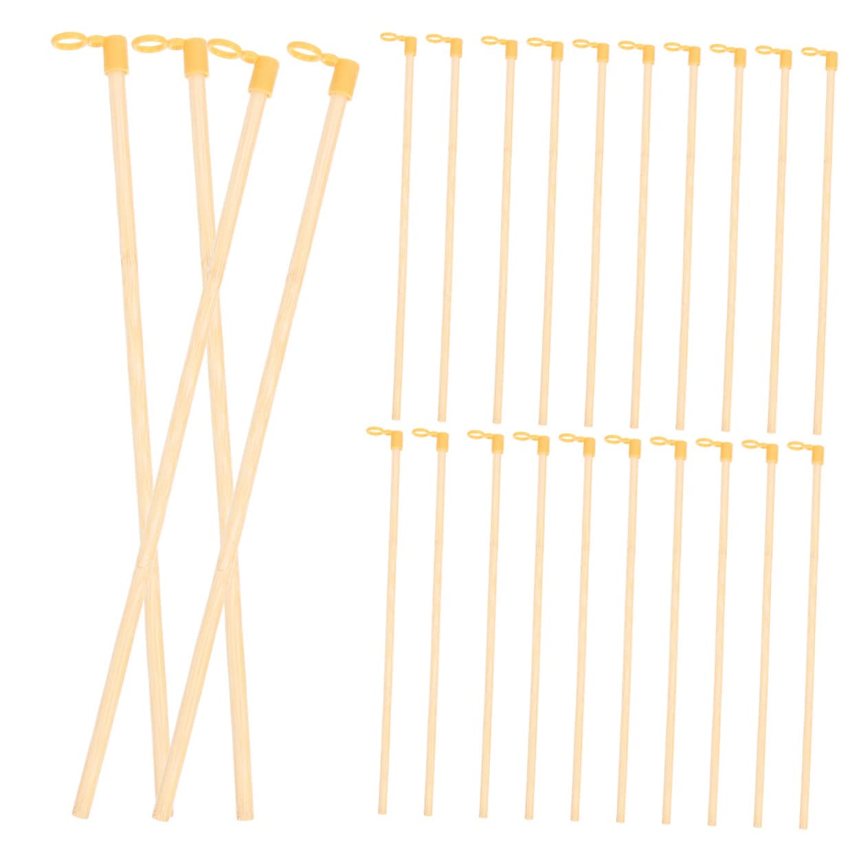 50pcs Lantern Handle Lantern Holding Poles Lantern Making Pole Lantern Making Materials Making Kit Wood Lanterns Stick Child Red Lantern Handheld Abs