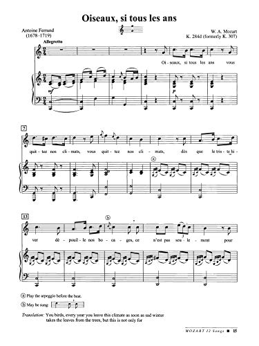 Mozart -- 12 Songs: High Voice - Image 5
